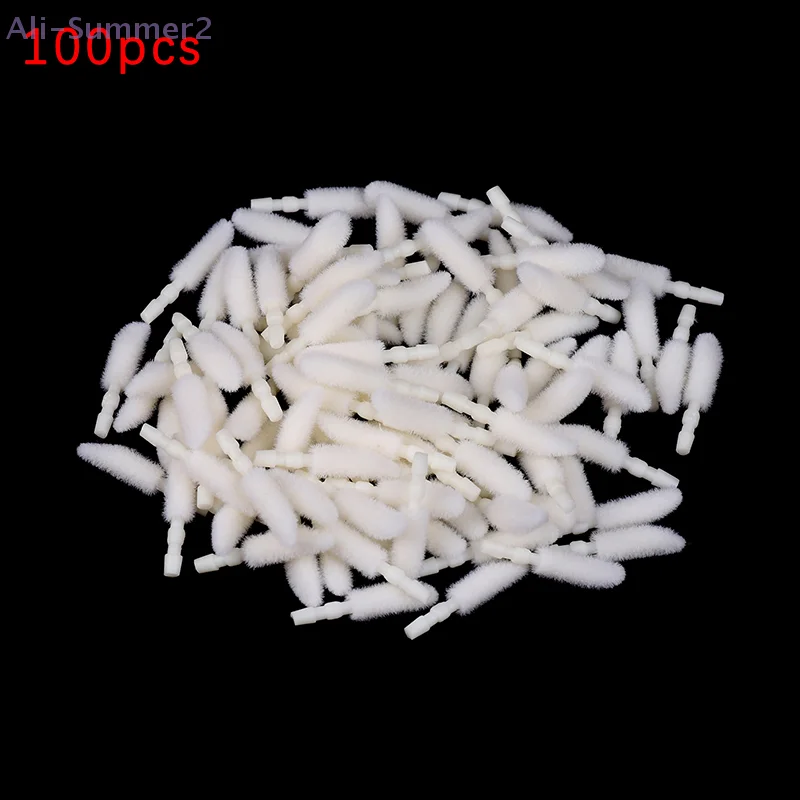 100 Stück Einweg-Kosmetik-Make-up-Lippenpinsel, Baumwollkopf, Make-up, kosmetisches Werkzeug, Lidschatten, Lipgloss, Werkzeuge, Make-up-Pinselkopf