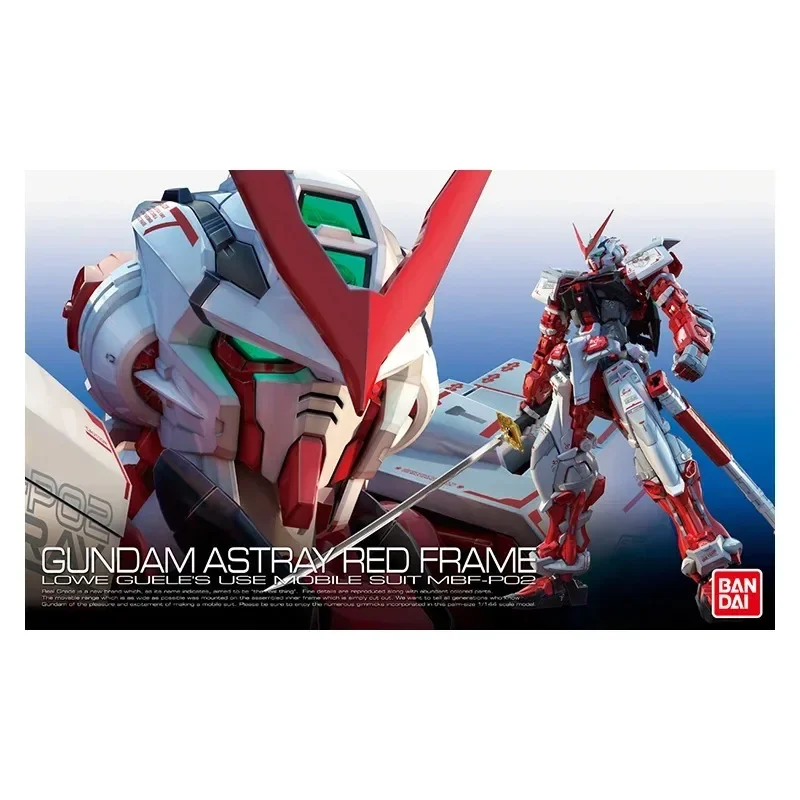 Bandai Original GUNDAM Anime Model RG 1/144 GUNDAM ASTRAY RED FRAME Action Figure Assembly Model Toys Gifts for Children