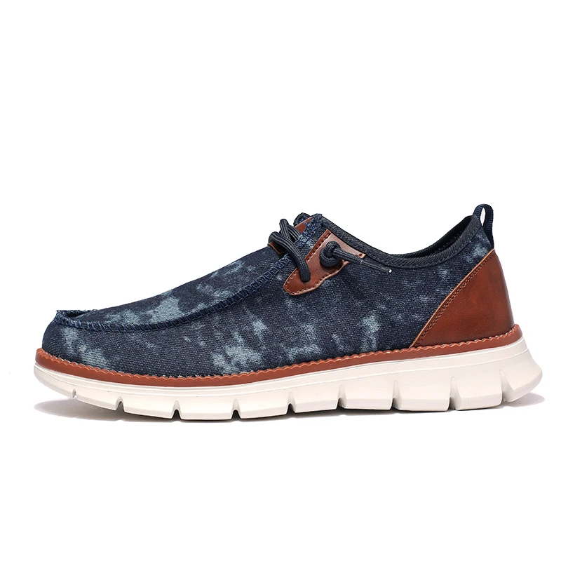 Men's casual canvas skate flats comfortable outdoor tennis sneakers fashionable loafers plus size