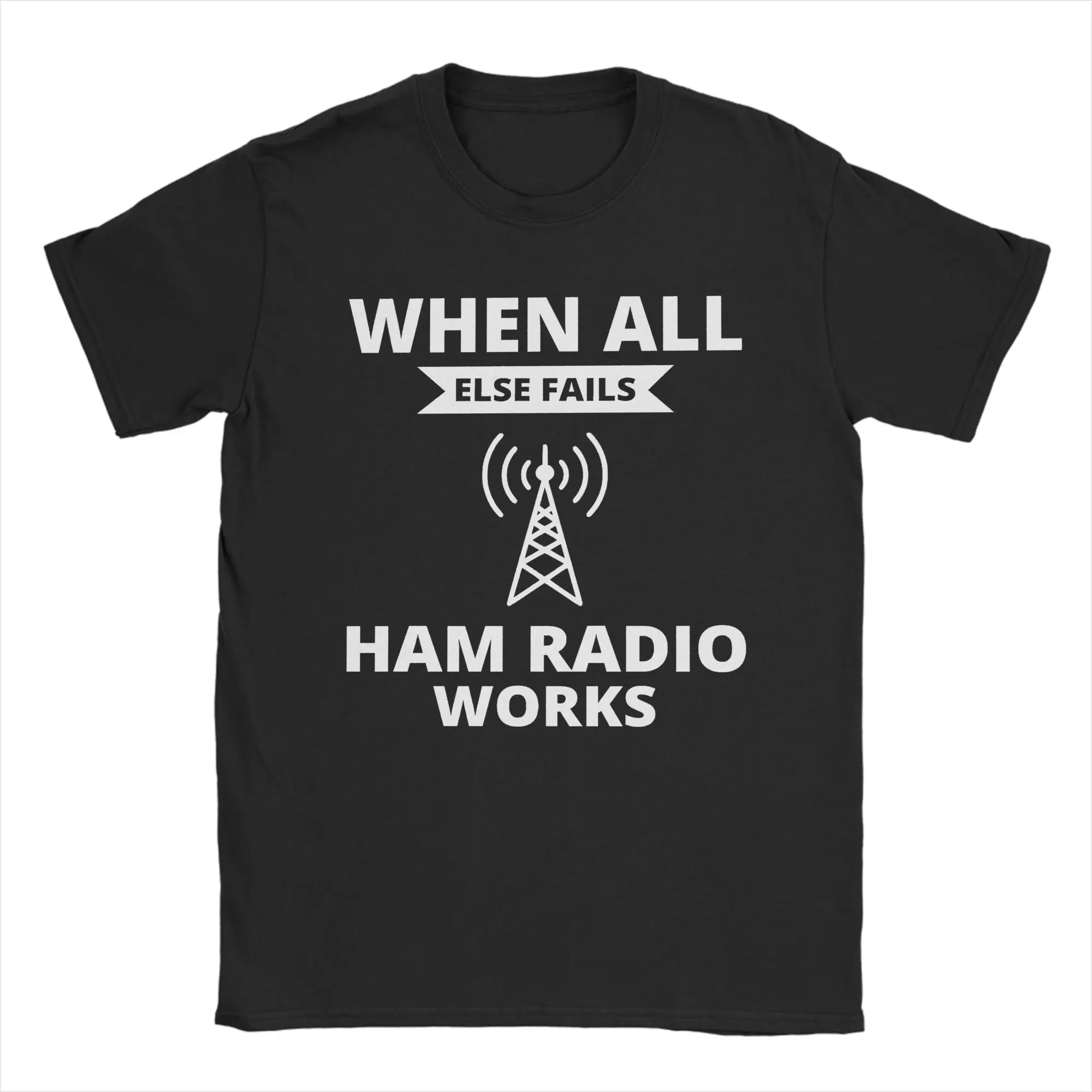 Amateur Ham Radio Operator Humor Gift T-Shirt Men's Cotton Tops Streetwear  O-neck Short Sleeve