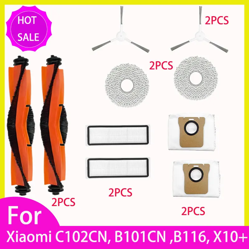 Voor Xiaomi Mijia Omni 2 C102cn, B101cn, B116, X10 + Vervangende Onderdelen Accessoires Hoofdborstel Filter Dweil Stofzak