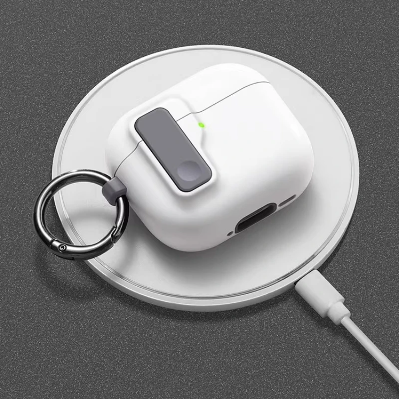 Voor AirPods Pro 3 Case met Veilig Slot Voor AirPods Pro 2 3 2 Generatie Case Beschermhoes met Telefoon Stand voor AirPods 4