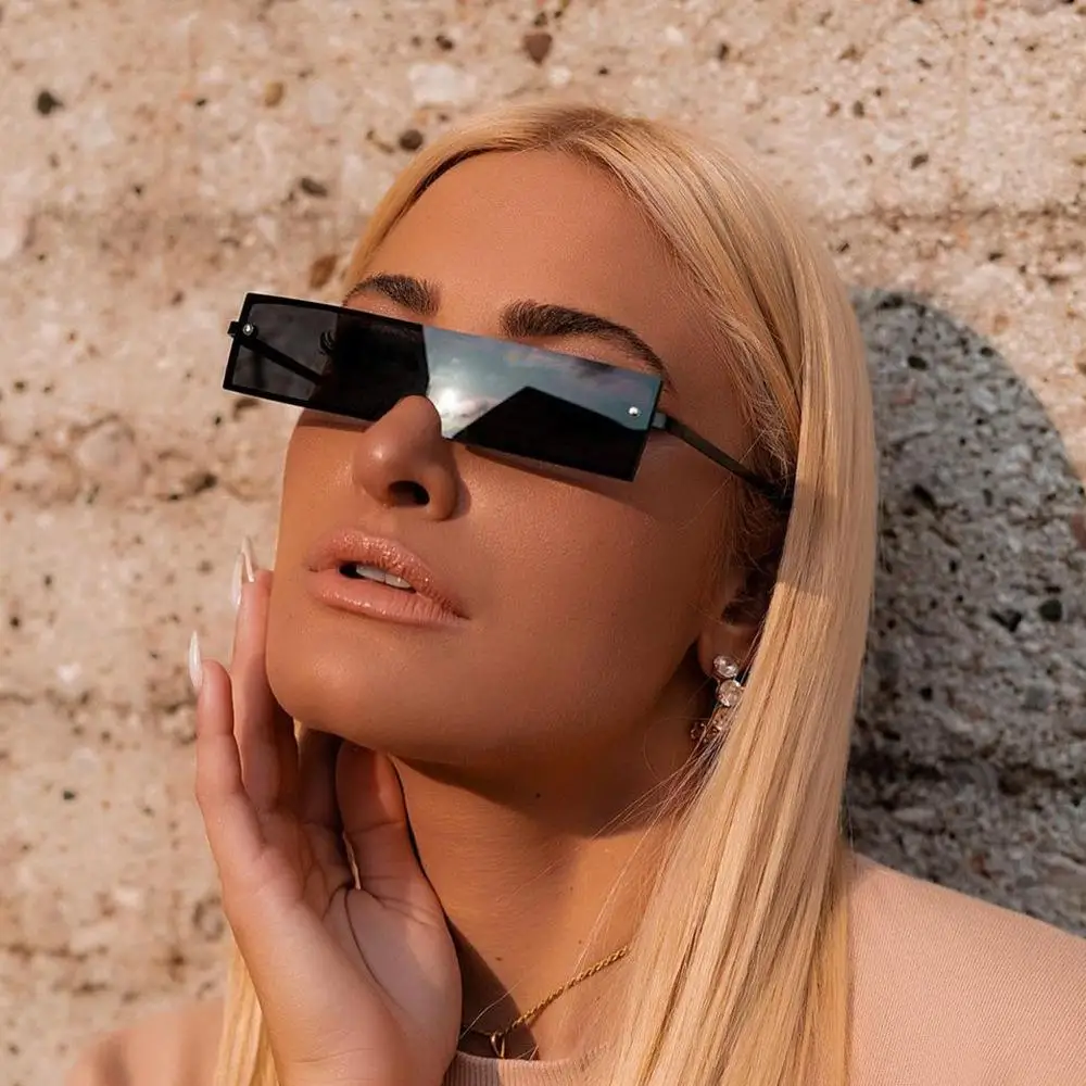

Cool Personali Small Square Frame Sunglasses ex Faionable round Face Suitable Non-Polarized TAC Lens Metal Frame
