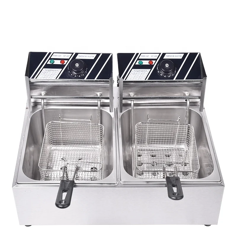 

12L Commercial Potato Chips Fryer Machine Electric Deep Fryer CE Industrial Counter Kenya Shop Online Provided 220V