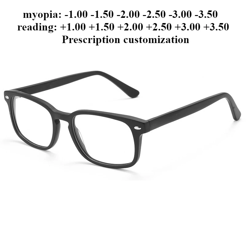 

51-19 Ультратонкие прямоугольные очки для чтения с защитой от синего света для мужчин, ретро черепаховая квадратная оправа по рецепту-1,50