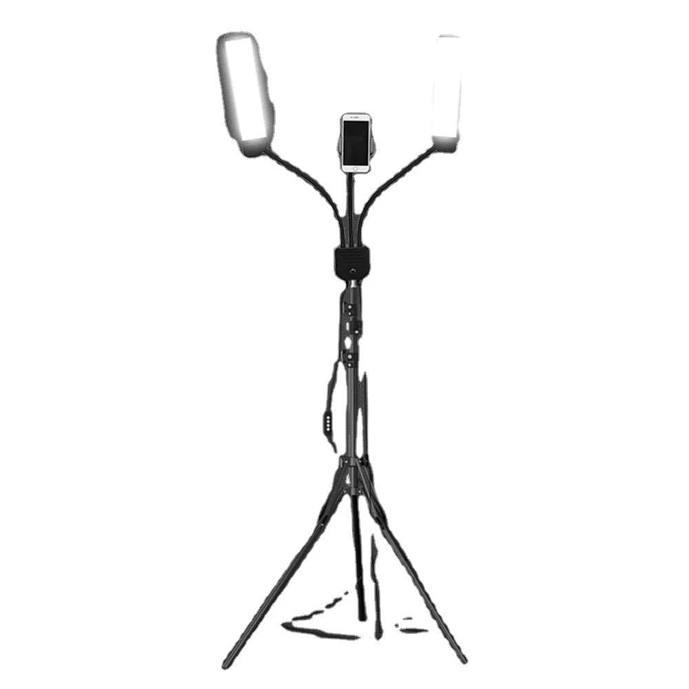 Makeup Ring light with double flexible arms 45W 3000K-5600K color changing makeup led ring light with tripod