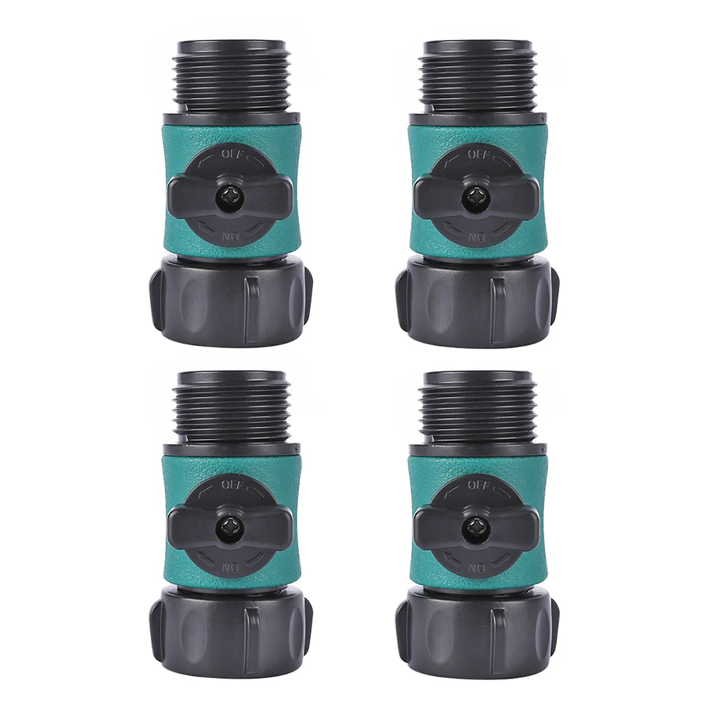 4PCS Garden Sprinkler  Water Pipe Valve Control Straight-Through Joint Garden Hose Connector