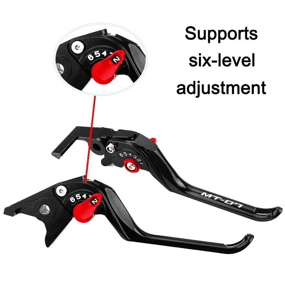 لياماها MT07 MT 07 MT-07 FZ07 2014-2023 2024 2025 2026 CNC دراجة نارية الملحقات دواسة فرامل رافعة قابل للتعديل مقابض رافعة