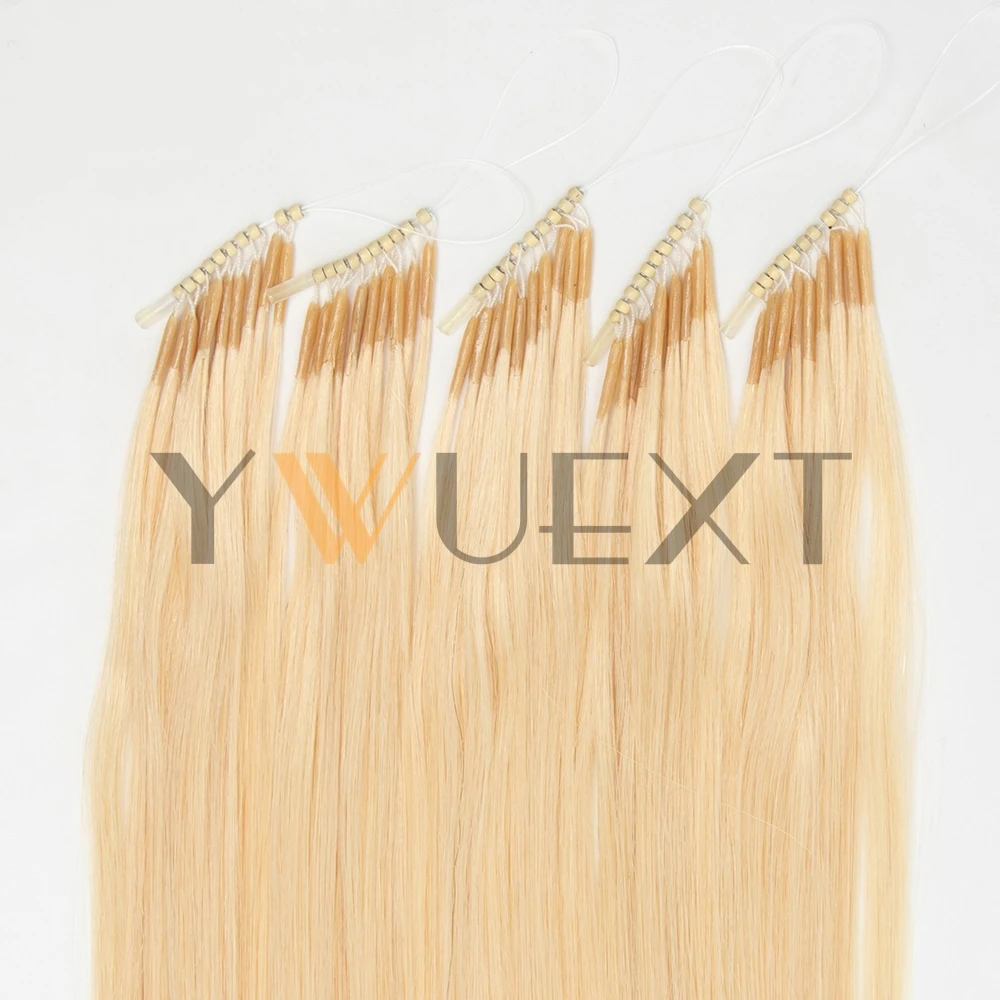 

8D наращивание человеческих волос Блондинка 12 дюймов 16 дюймов 20 дюймов Nano Ring Link Extensions 0,6 г/с Машина Remy Human Microlink Beads Волосы 30 г/упак.