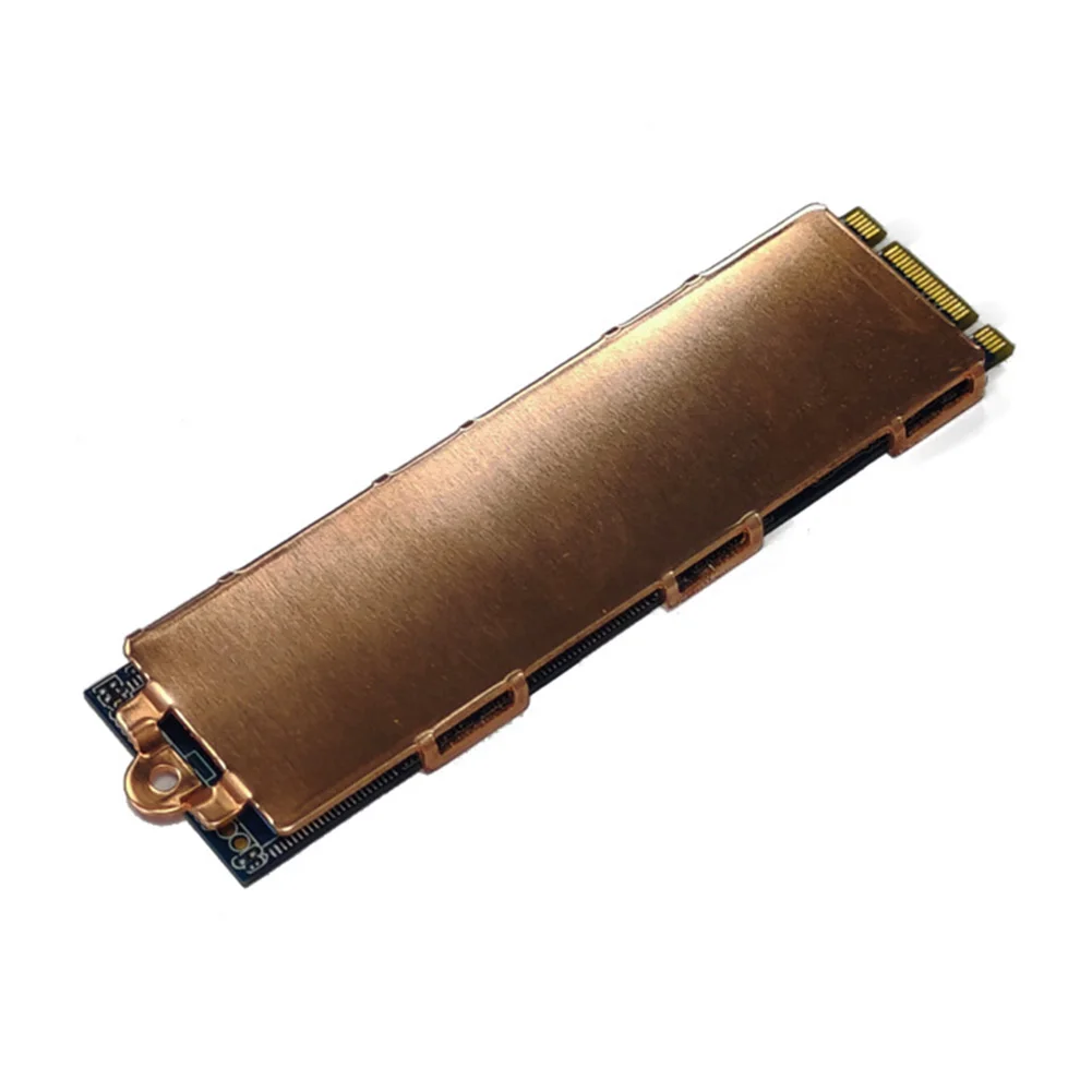 Copper M.2 SSD Heatsink with Thermal Silicone Pad Solid State Hard Disk Cooler Replacement Parts Single/Double Sided for Laptop