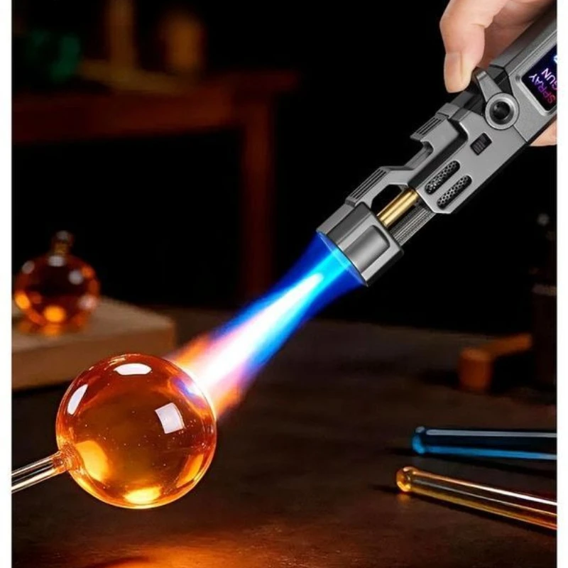 

1300°C High-Temperature Butane Torch Lighter,Digital Display Electric Ignition Blowtorch,USB-CRechargeableKitchenTorch Soldering
