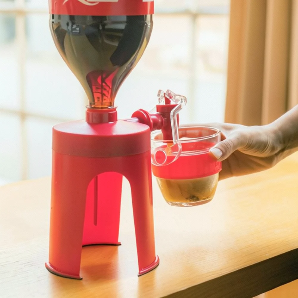 Portable Soda Drink Dispenser Inverted Water Faucet Desktop Manual Press Type Tap Kitchen Accessory For Daily Home Use