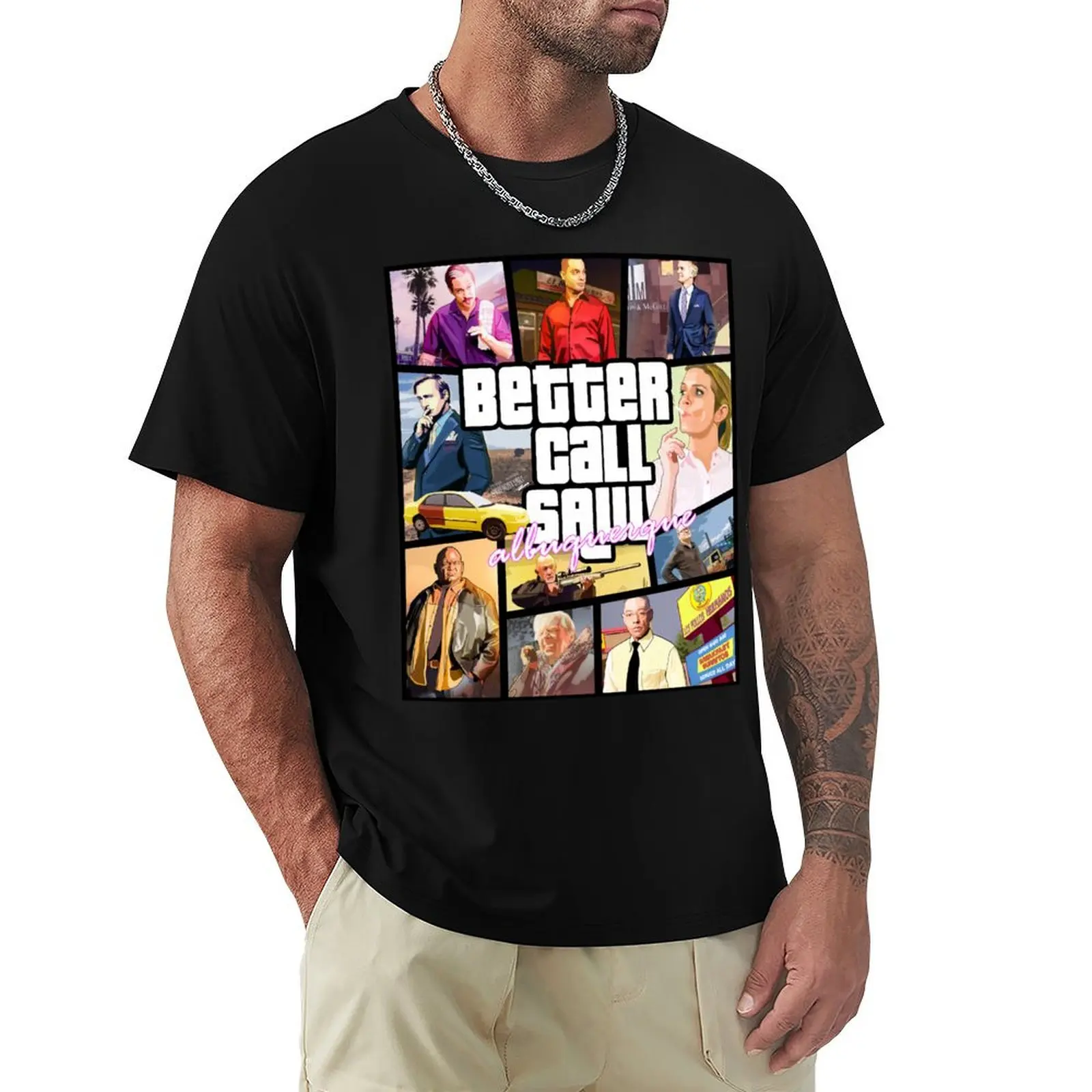 

better call saul game art T-Shirt clothes plus size clothes shirts graphic tee men