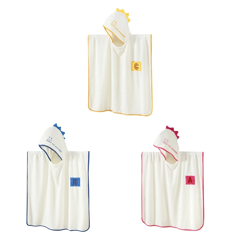 

Coral Fleece Bath Towel Hooded Cloak Baby Bathrobe Poncho Towel for Infant 0-5Years Toddler Beach Towel High Absorbent