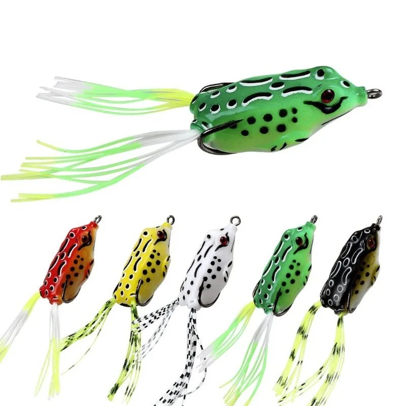 5/8/13g Realistischer Köder im Frosch-Stil aus Weichplastik mit nach oben gebogenen Doppelhaken, schwimmender Weichköder zum Fang von Schwarzbarschen – Detail 4