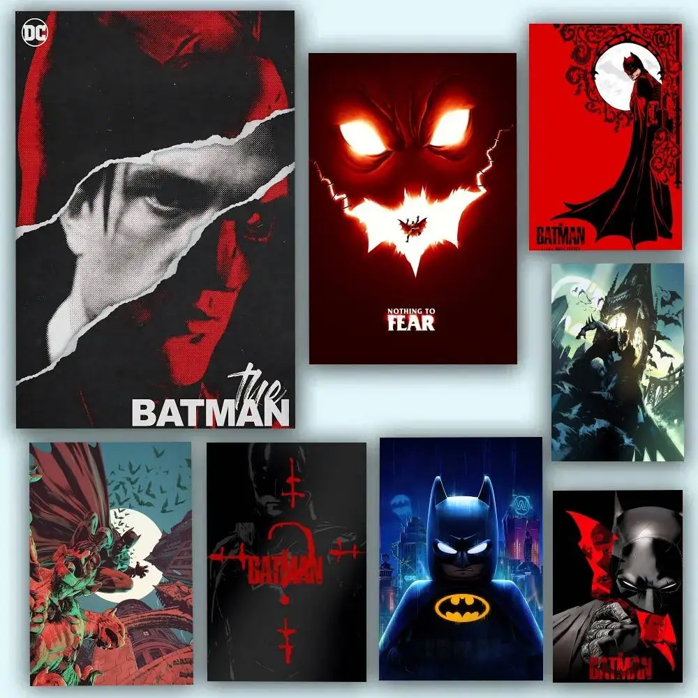 Affiches autocollantes imperméables Hot Hero The D-Dark Knight B-Bat-mans, idéales pour la décoration du salon, de la chambre à coucher et du bar