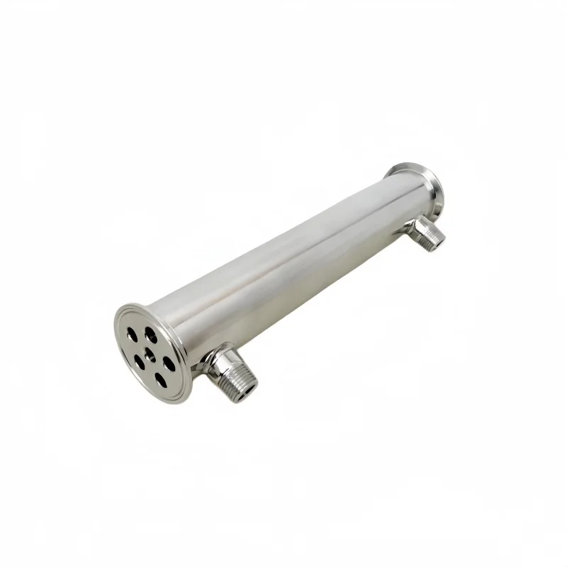 Donateur/Condenseur Sanitaire avec Filetage Mâle 1/2 Pouces pour Distillation ,6 Tuyaux à l'Intérieur, ID 10mm, Longueur 300mm, Hong 64mm, 2 Pouces, 51mm
