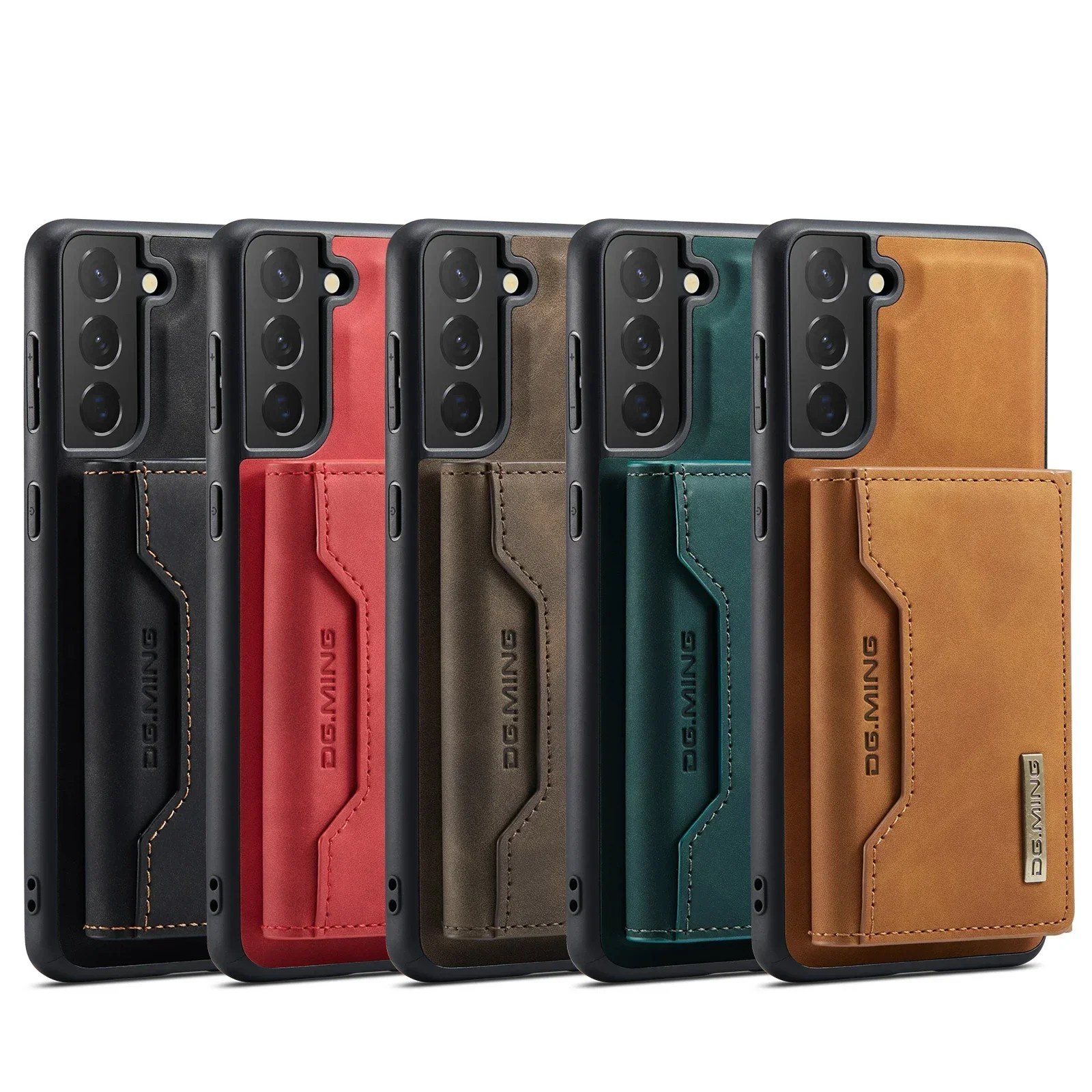Magnetyczne, odłączane etui-portfel ze skóry do Samsung Galaxy S26 Ultra, S25 FE, S24 Plus, S22, A16, A36, A35, A55, A15 – z przegródką na karty. — zdjęcie produktu 5