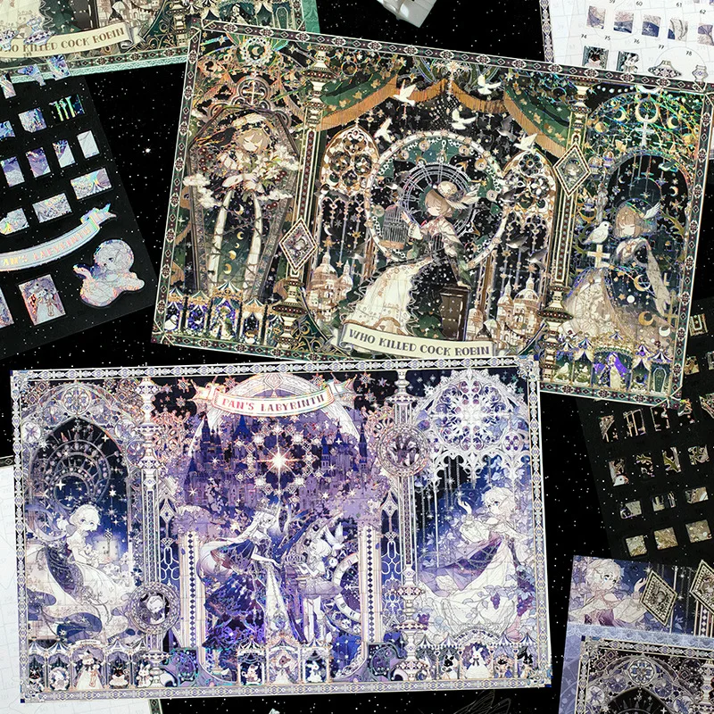 Autocollant 3D Paysage de Jeu de Rôle Théâtre de Marionnettes Kawaii, Scène de Cabane de Poche DIY, Cadeau de Festival
