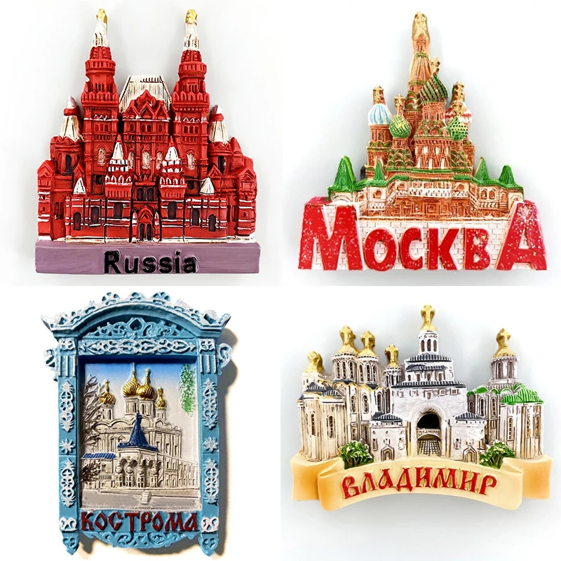 

Russia Moscow Fridge Magnets Whiteboard Message Board Decorative Travel Souvenir Refrigerator Sticker Home Kitchen Decor Gifts