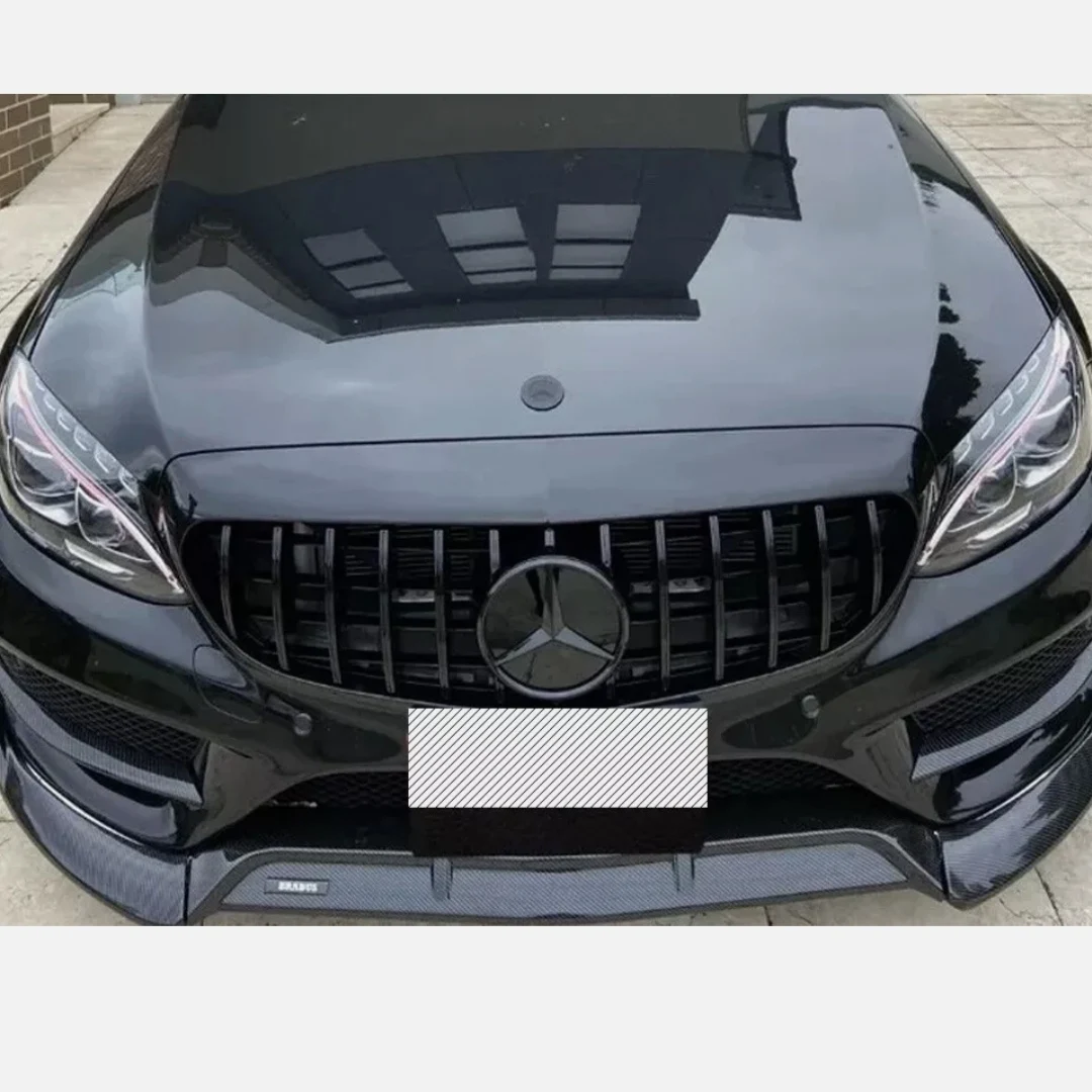 

Car Sticker 2025 Hot For Benz 18.5cm Grille Badge Front Convex Star Emblem For Mercedes Benz C Class W206 C200L C260L 2022-2024