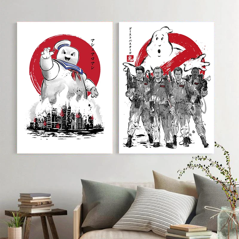 Ghostbusters Movie Suspense Fantasy Adventure Canvas Painting Film Vintage Poster Prints Wall Picture for Living Room Home Decor