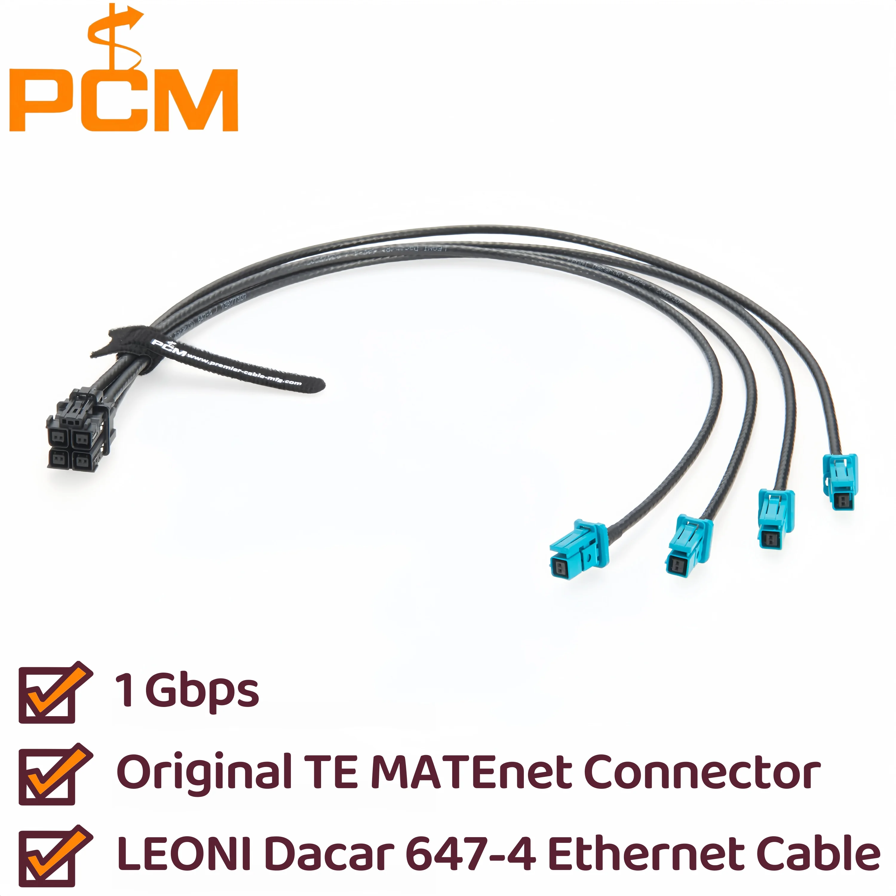 Original TE MATEnet 4-In-1 A Code Female 2394102-1 to Z Code Female 2302510-9 Shielded Gigabit Automotive Ethernet Cable Harness