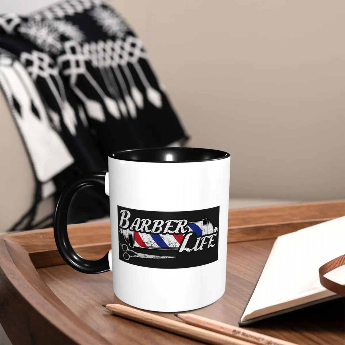 Barber Shop Sign Entrance Mug Funny Ceramic Coffee Cups Tea Mugs Milk Cup Drinkware Gift for Friends