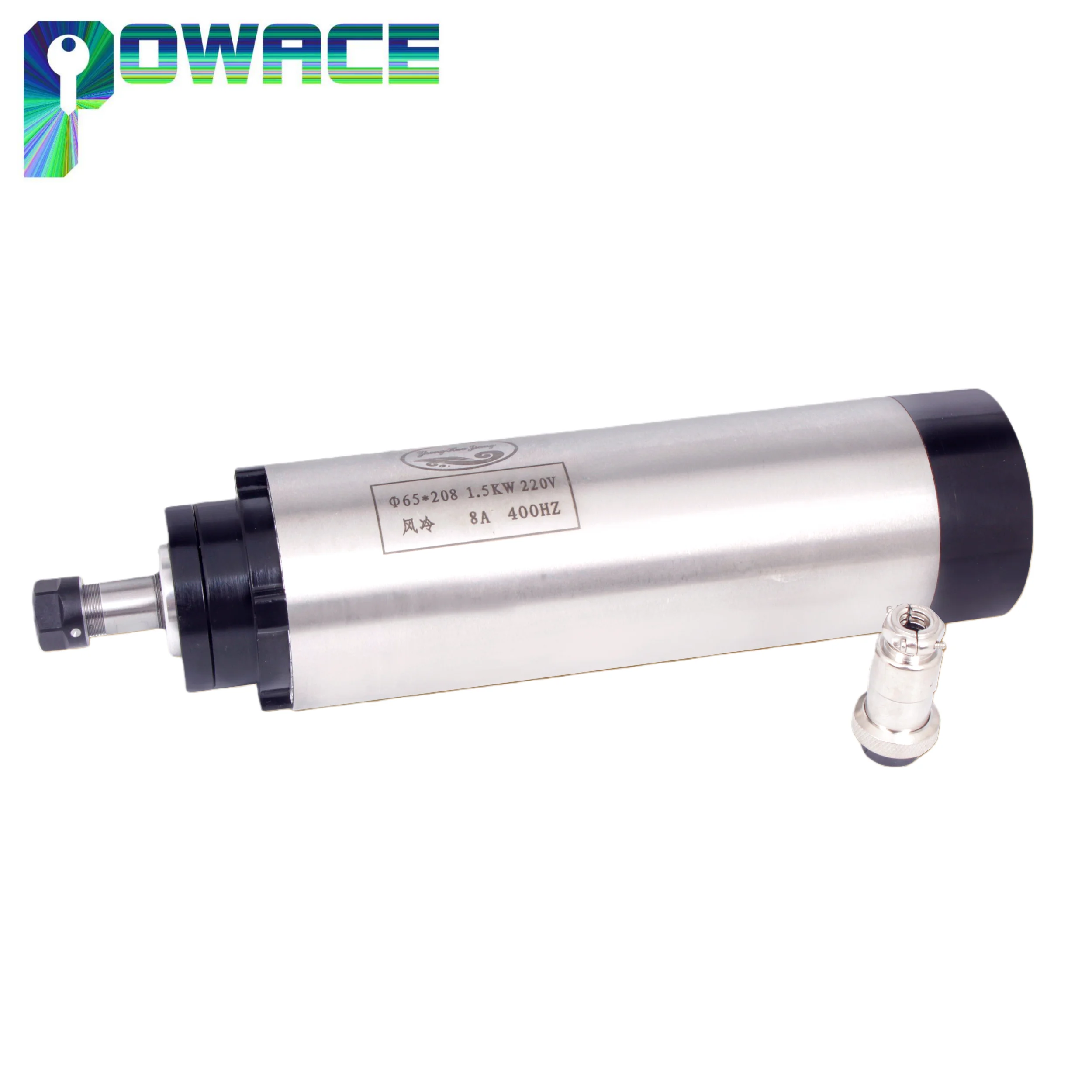 65mm 1.5KW ER11 CNC Air Cooled Coolling Spindle Motor Woodworking Router Engraving Milling 65*208