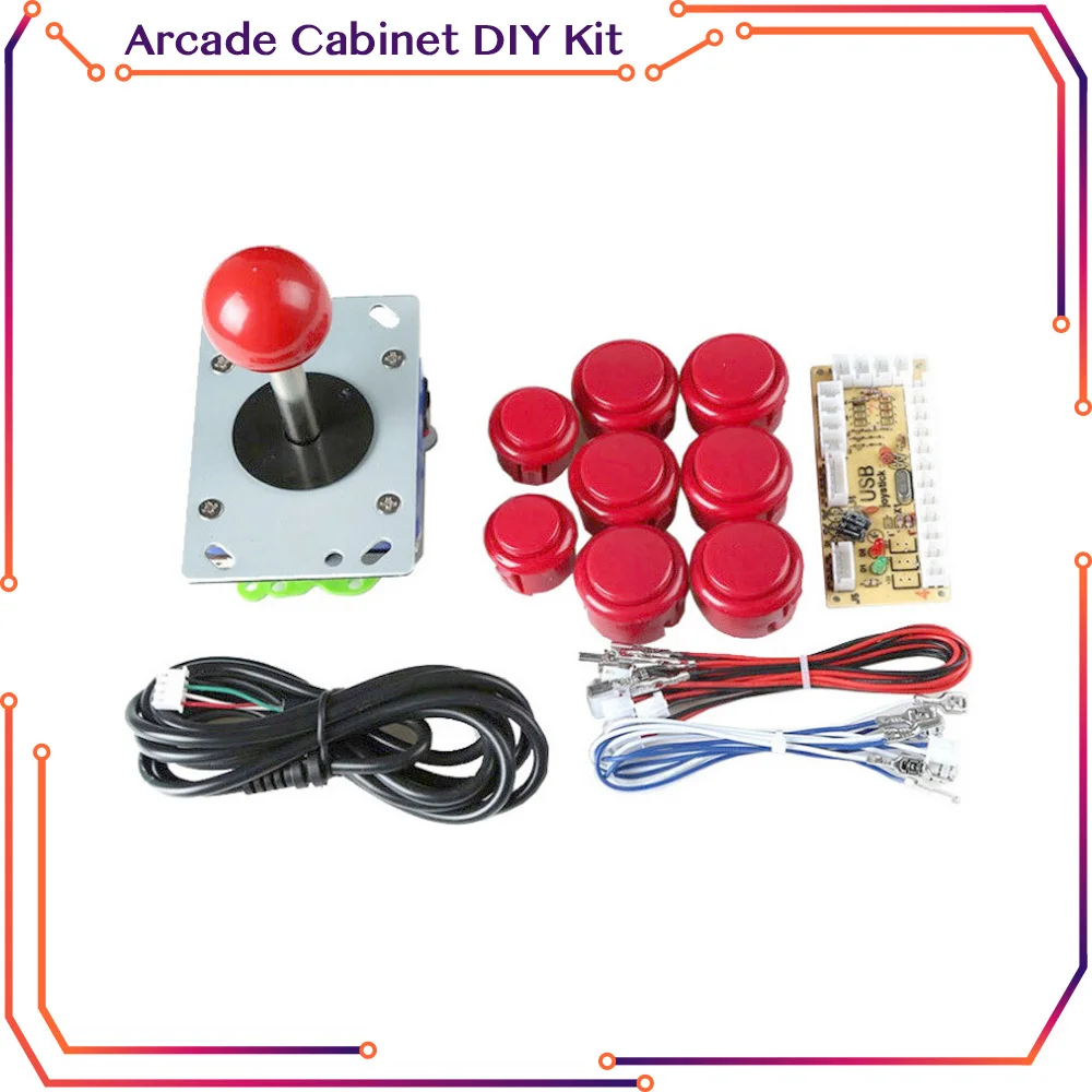 Arcade Cabinet DIY Kit Zero Delay Arcade Game Machine Accessories USB Computer Rocker Chip Circuit Board Arcade Games Supplies