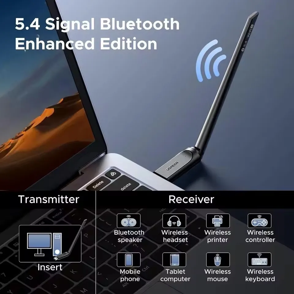 2 in 1 UGREEN USB  WiFi Adapter AX900 +  5.4 WiFi 6 Adapter 5GHz/2.4GHz Dual Band Wifi Adapter for Desktop PC