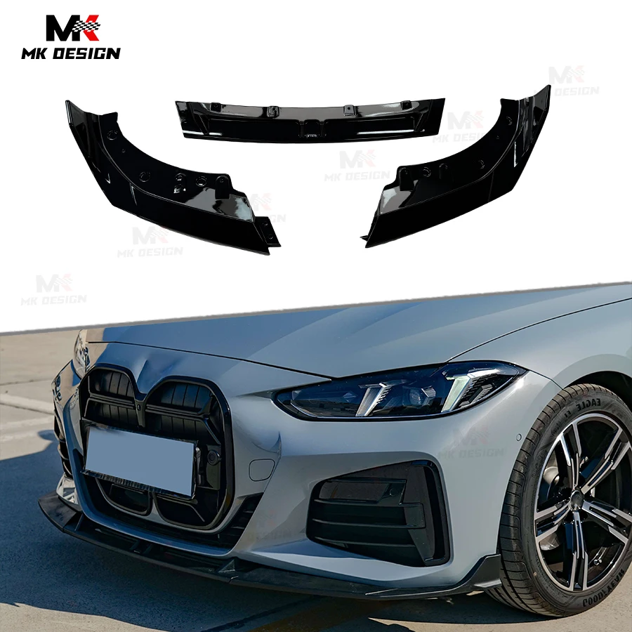 

VTEN Style Front Bumper Lip Chin Spoiler for BMW 4 Series G22 2020+ PP Material Front Lip Side Splitters Car Styling