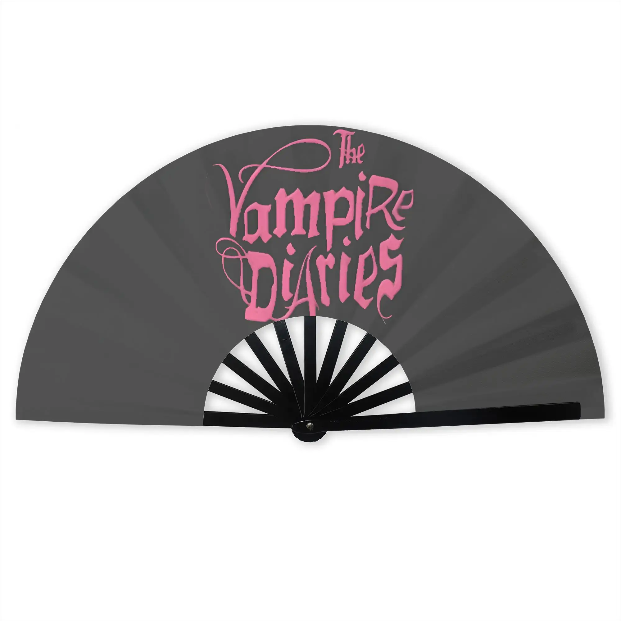 The Vampire Diaries Traditional Folding Fan Chinese Style  High-Quality Polyester Fans Gift Elegant Decorative Hand Fan