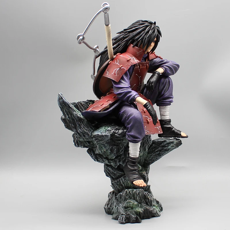 28cm Anime Naruto Figure Uchiha Madara Sitting Posture Action Figures PVC Model Collection NARUTO Toys Desktop Decoration Gifts