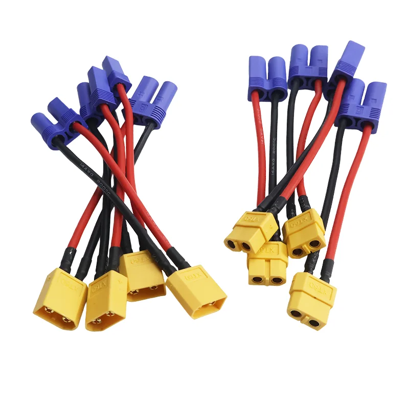 1Pcs XT60 Männlich Weiblich Zu Deans T XT30 XT90 EC3 EC5 Männlich Weiblich Stecker Adapter mit Draht für RC batterie DIY