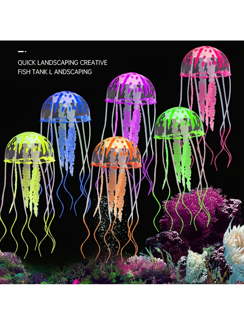 Künstliche Schwimmen Leuchtende Wirkung Quallen Aquarium Dekoration Aquarium Unterwasser Leuchtende Ornament – Detail 1