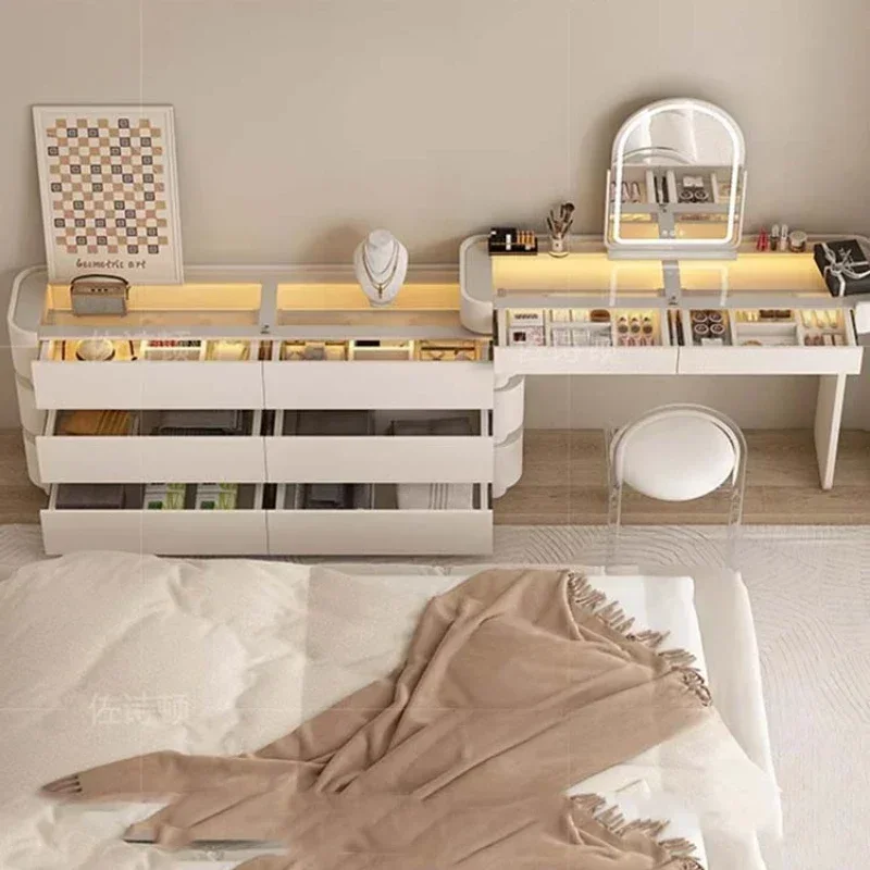 

# Hot Bedroom Dressers Organizer Modern Small Vanity Desk Home Comfortable Bedside Table Hotel Night Tocador Luxury Furniture