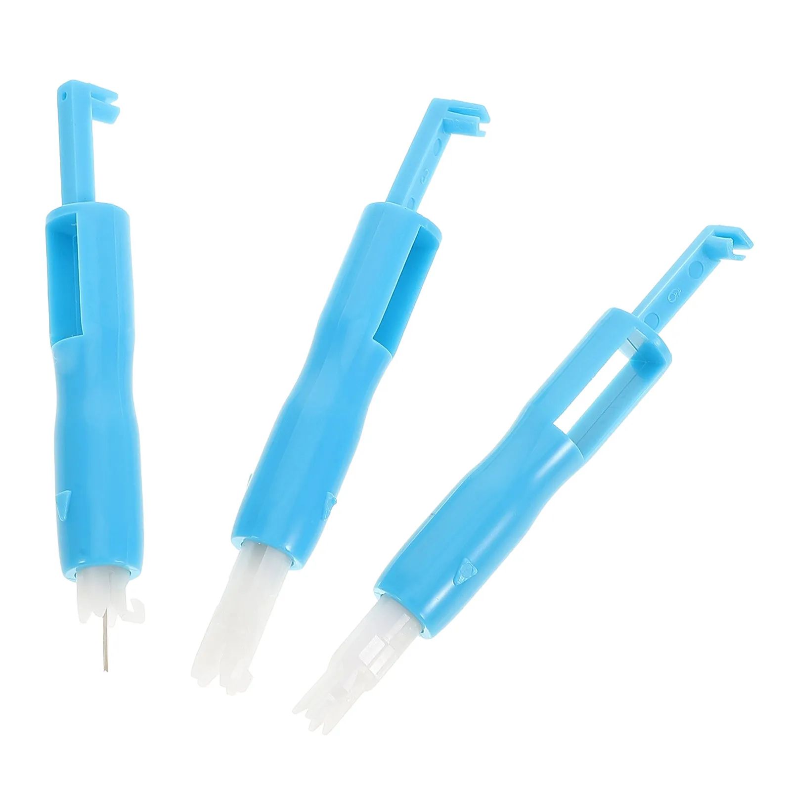 3Pcs Blue Needle Threader Set Double Function Threading Inserting Tool for Household Sewing Machines Old Models Small Needle Eye