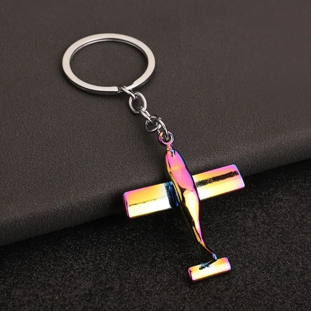 Creative Flight Enthusiast Mini Metal Cute Keychain Aircraft Pendant Key Ring Accessories Personalized Keyring Lover Small Gift