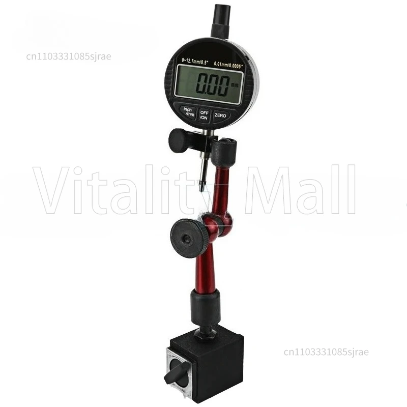 

Digital Dial Indicator 0-12.7mm/0.5'' 0-25.4mm 0.01mm Mini Magnetic Base Holder Gauge Caliper Measuring Tools