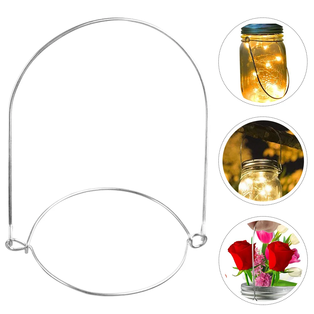 

6 Pcs Mason Jar Hangers Stainless Steel Wide Mouth Canning Jar Handles Easy Install Remove Smooth Grip No Scratch