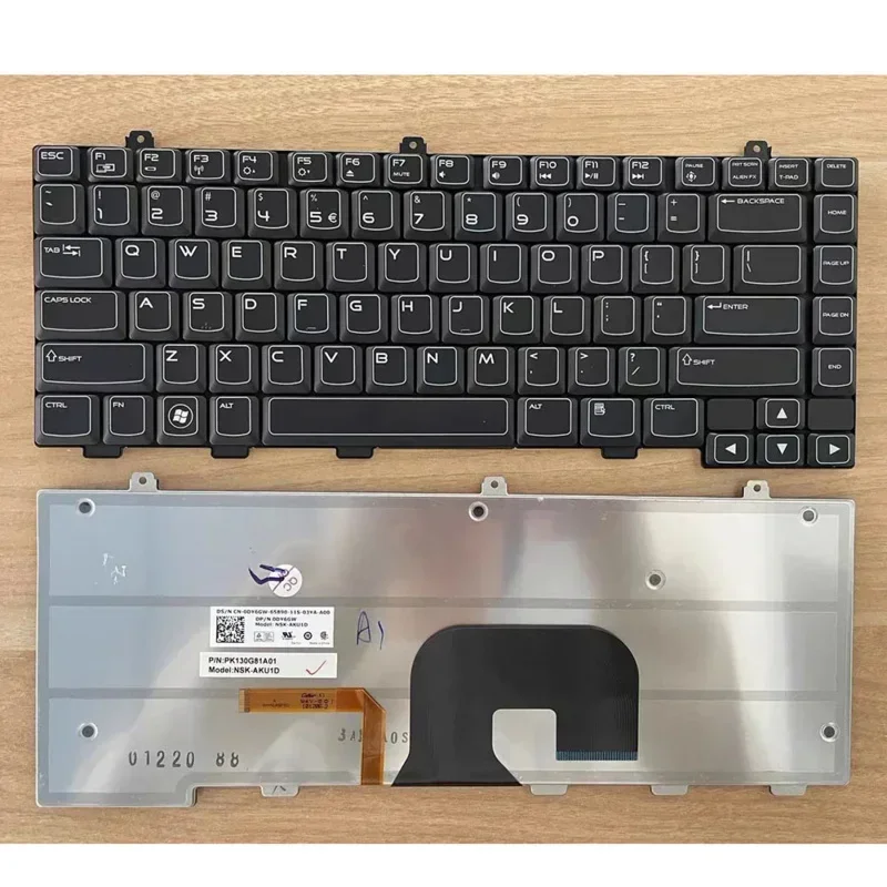 Imagem -03 - Teclado Retroiluminado para Dell Alienware M14x r1 M14x r2 Nsk Aku1e Tc9dn Pk130g81a13 Novo