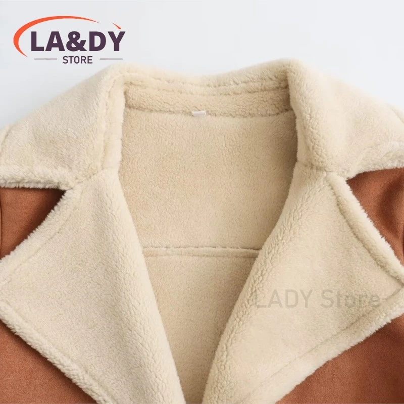 2024 New Autumn Winter Women Fashion Loose Thickening Long Coat Female Casual Reversible Jacket Outerwear