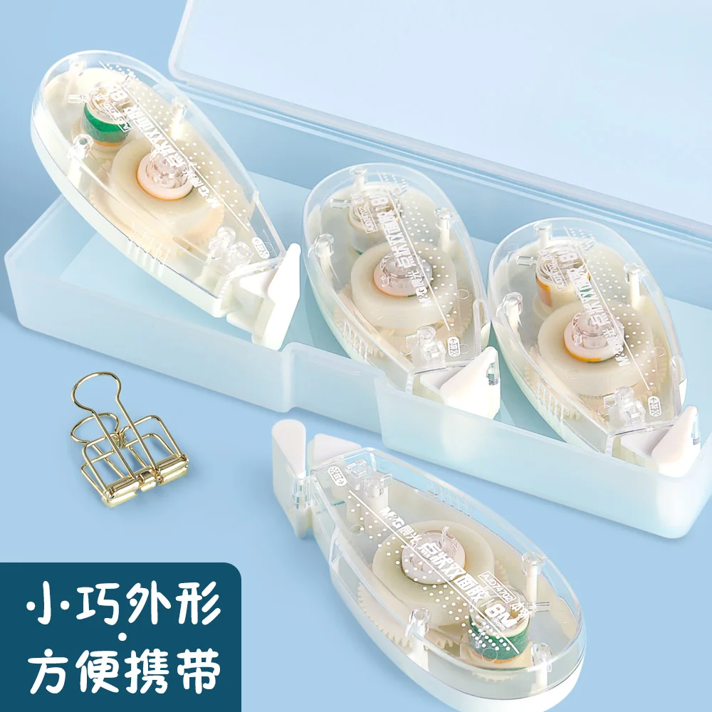 M&G 8m*6mm 양면 접착 디스펜싱 테이프 무산성 문서 안전 영구 사무용 테이프 (롤러 슬롯 포함)