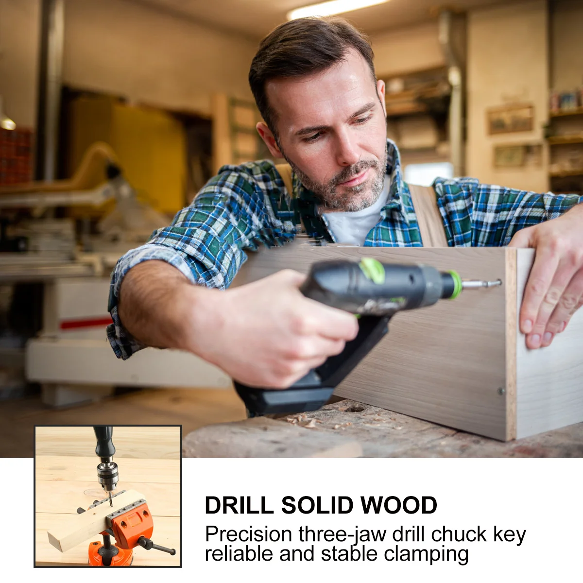 7 قطعة دبوس الحفر اليد ملزمة مجموعة تشاك مفتاح الخشب مجوهرات من مادة الراتنج ABS مقبض عدم الانزلاق صلابة عالية الحفر اليدوي