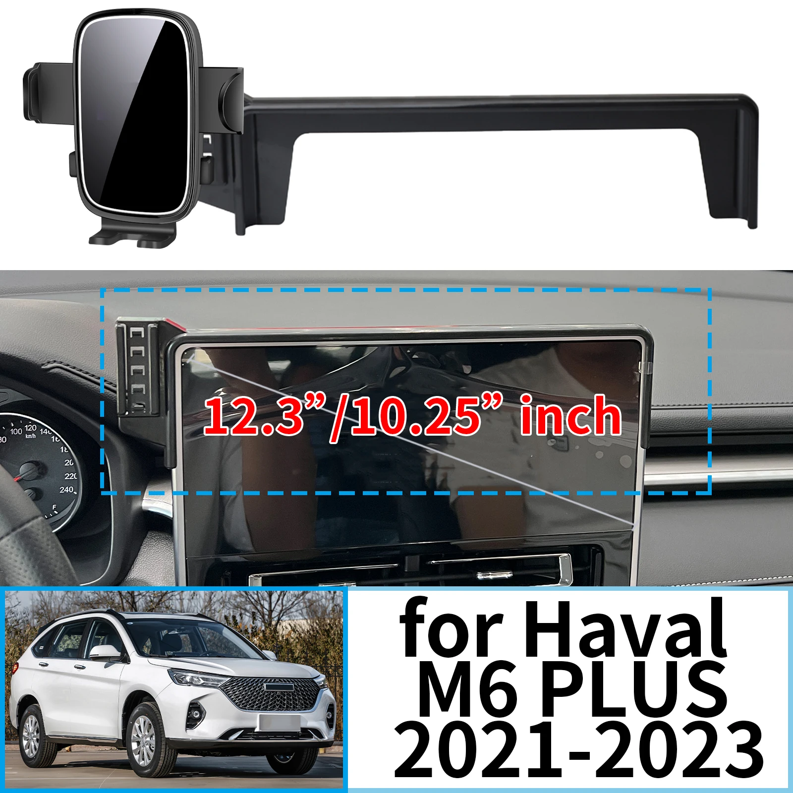 

fit for Haval M6 PLUS 2021 2022 2023 Stable Clip-On Phone Holder​​ Mount Screen Base No Vibration​ Car accessoires