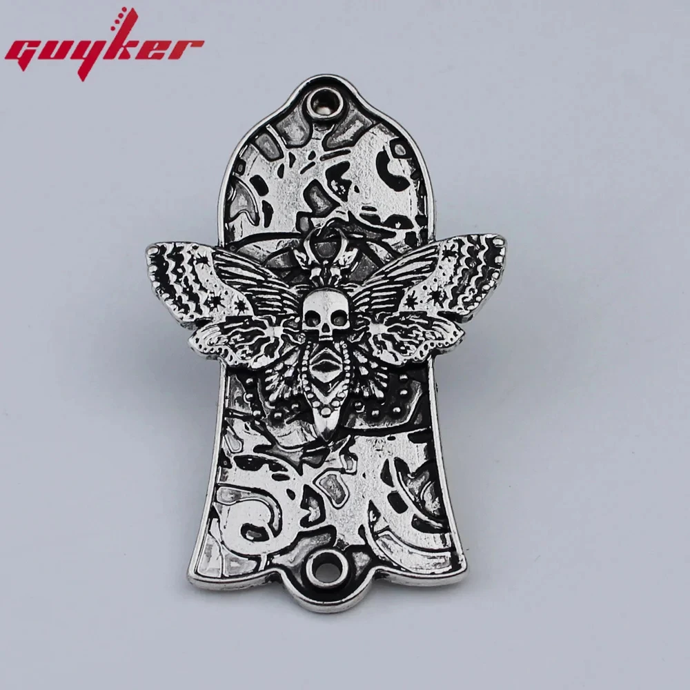 1 Pcs Guitar Head Cover 2 Holes Metal Guitar Truss Rod Cover For LP Style Guitar Parts Ancient Silve/Gold