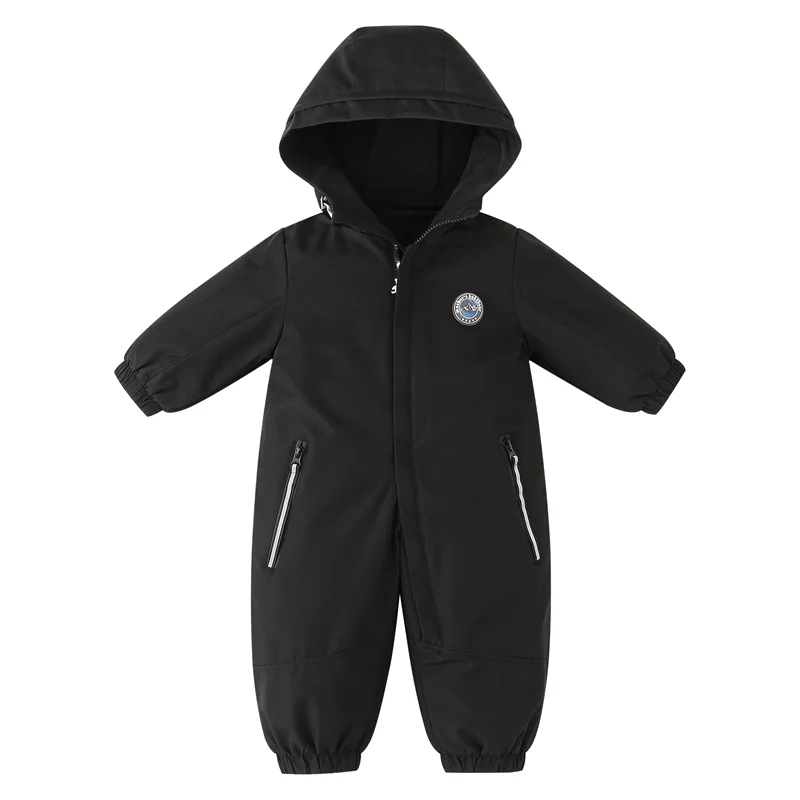 Kinder-Skianzug Winter Herbst Plus Samt Jungen-Jumpsuit Warme Kinderkleidung Wasserdichter Baby-Mantel mit Kapuze Jungen-Schneeanzug 1-5 Jahre – Detail 5