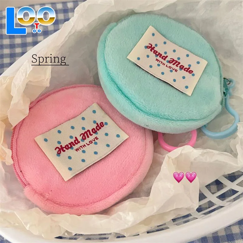 Милый милый круглый меховой кошелек для монет, розовый, зеленый, девчачий, портативная губная помада, наушники, большая емкость, сумки для хранения, брелок, подвеска, подарки