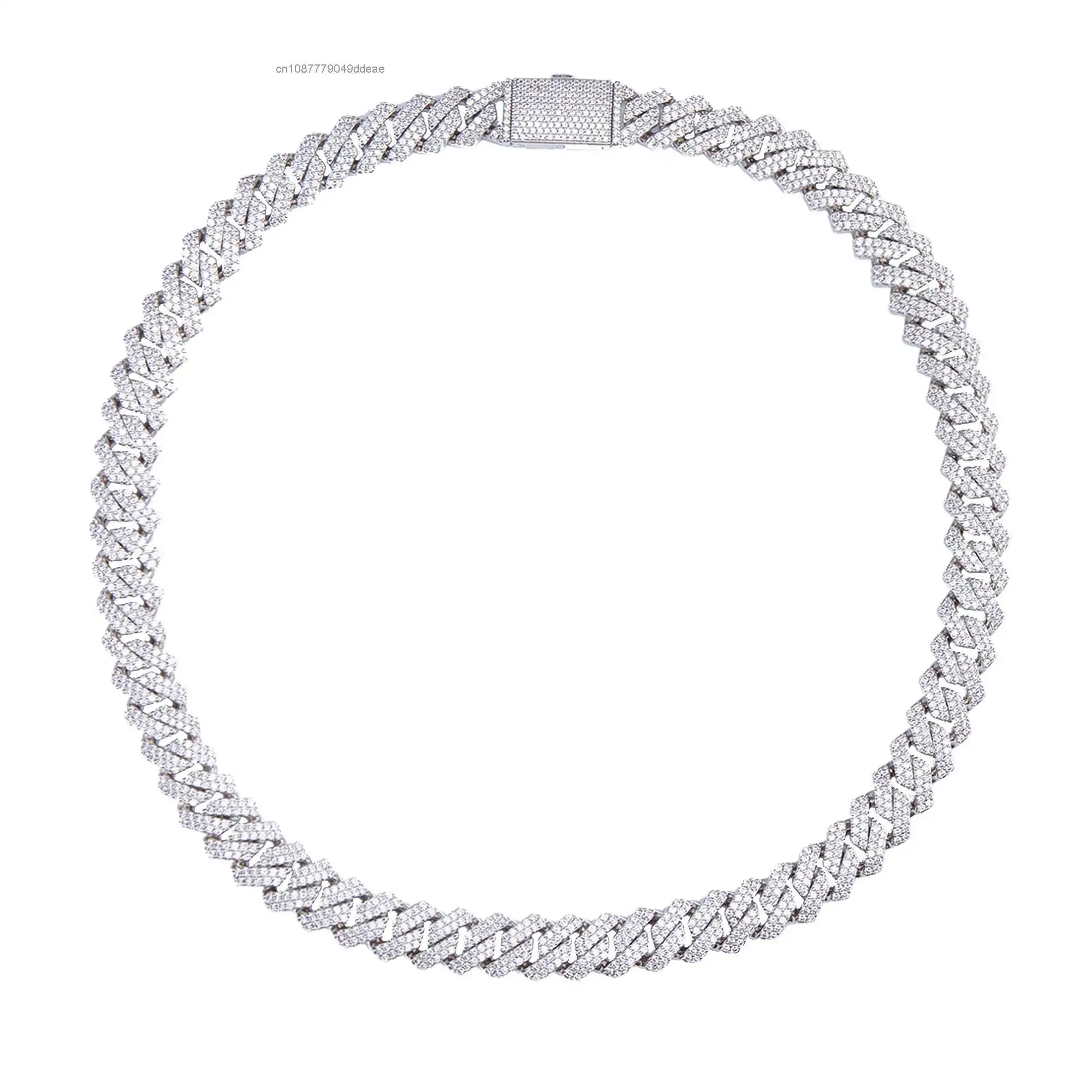 

Miami Cuban Iced Out Cz Cuban Link Chain Necklace for Men Silver Plated VVS Hiphop Moissanite Zircon 14k 18k Unisex Gold Plated